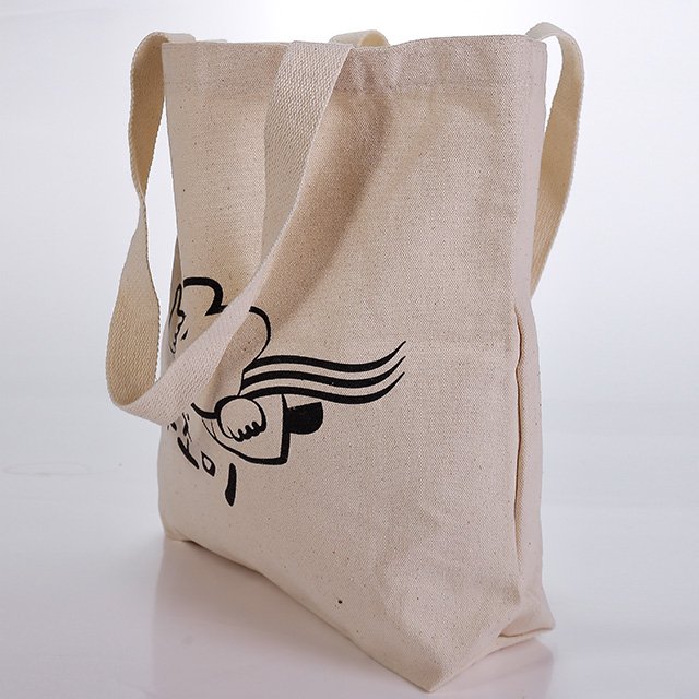 Cheap recycle custom logo printed white 100% cotton tote shopping bags