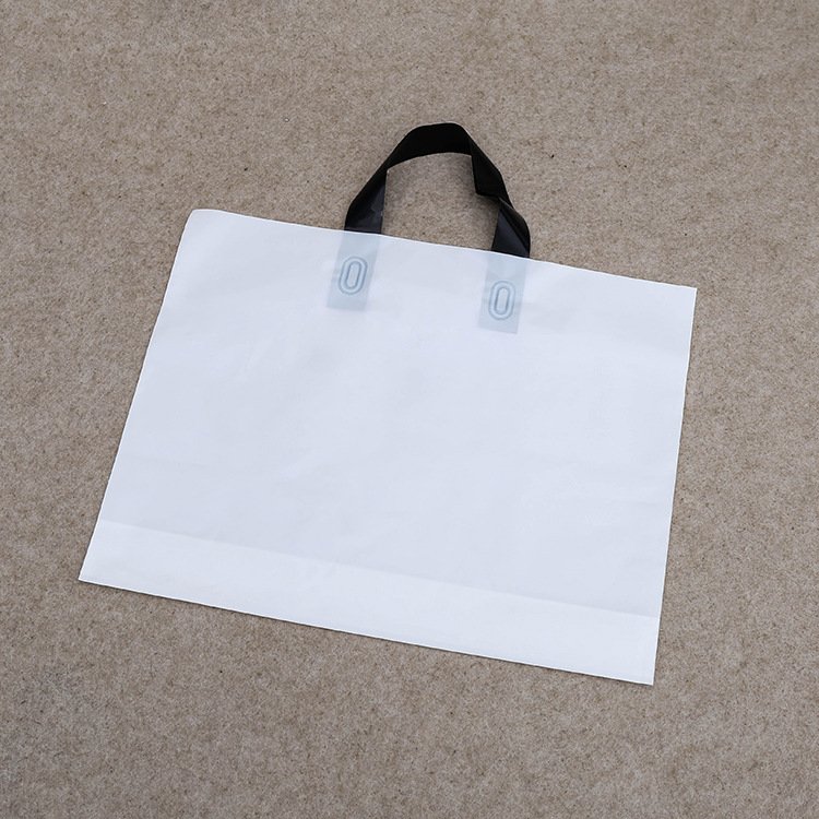 Custom Printed Logo Design LDPE/HDPE Handle Plastic Shopping Bag For Clothing/Shoe Packaging