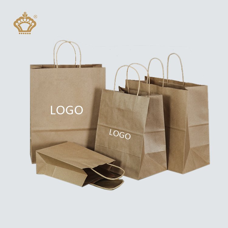 Wholesale Cheaper Custom Logo Eco Friendly Folding Brown Fast Food Take Away Kraft Paper Bag