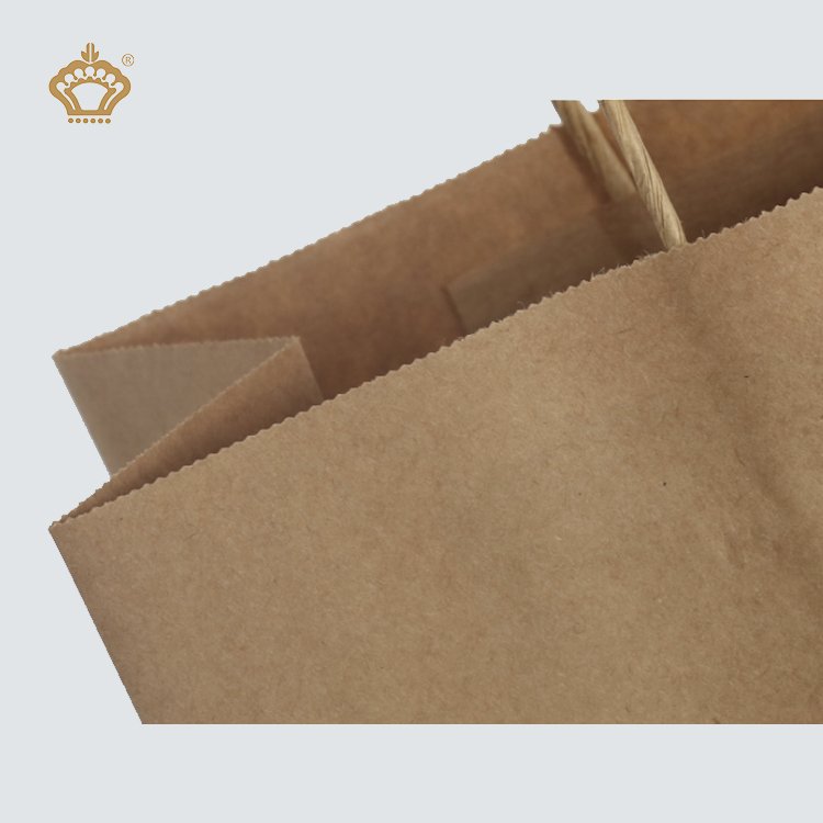 Wholesale Cheaper Custom Logo Eco Friendly Folding Brown Fast Food Take Away Kraft Paper Bag