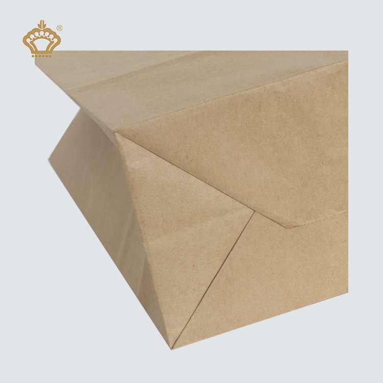Wholesale Cheaper Custom Logo Eco Friendly Folding Brown Fast Food Take Away Kraft Paper Bag