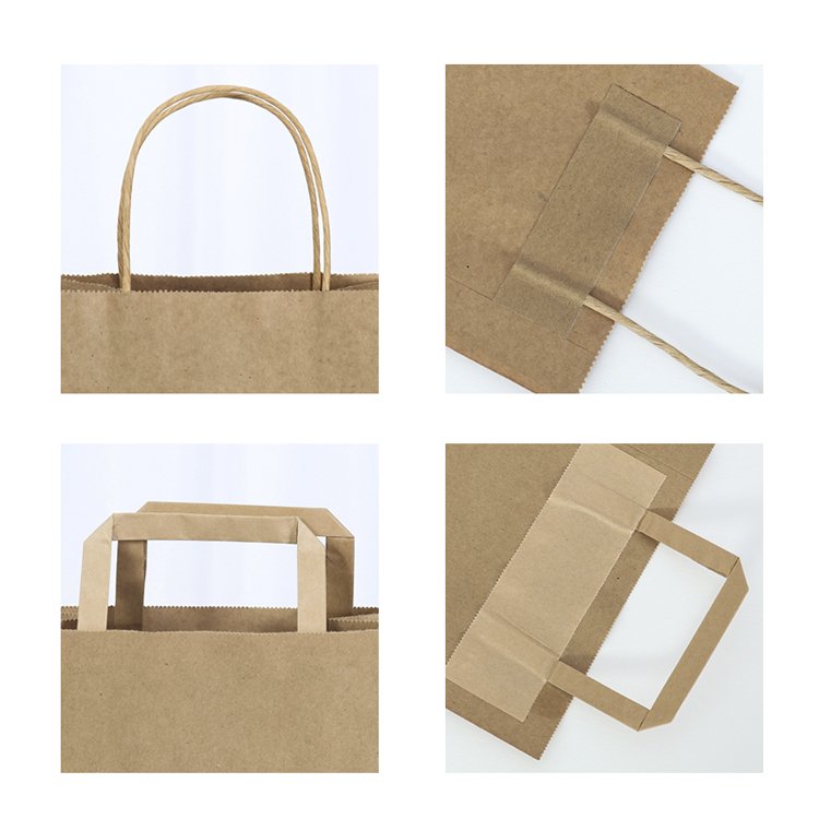 Wholesale Cheaper Custom Logo Eco Friendly Folding Brown Fast Food Take Away Kraft Paper Bag