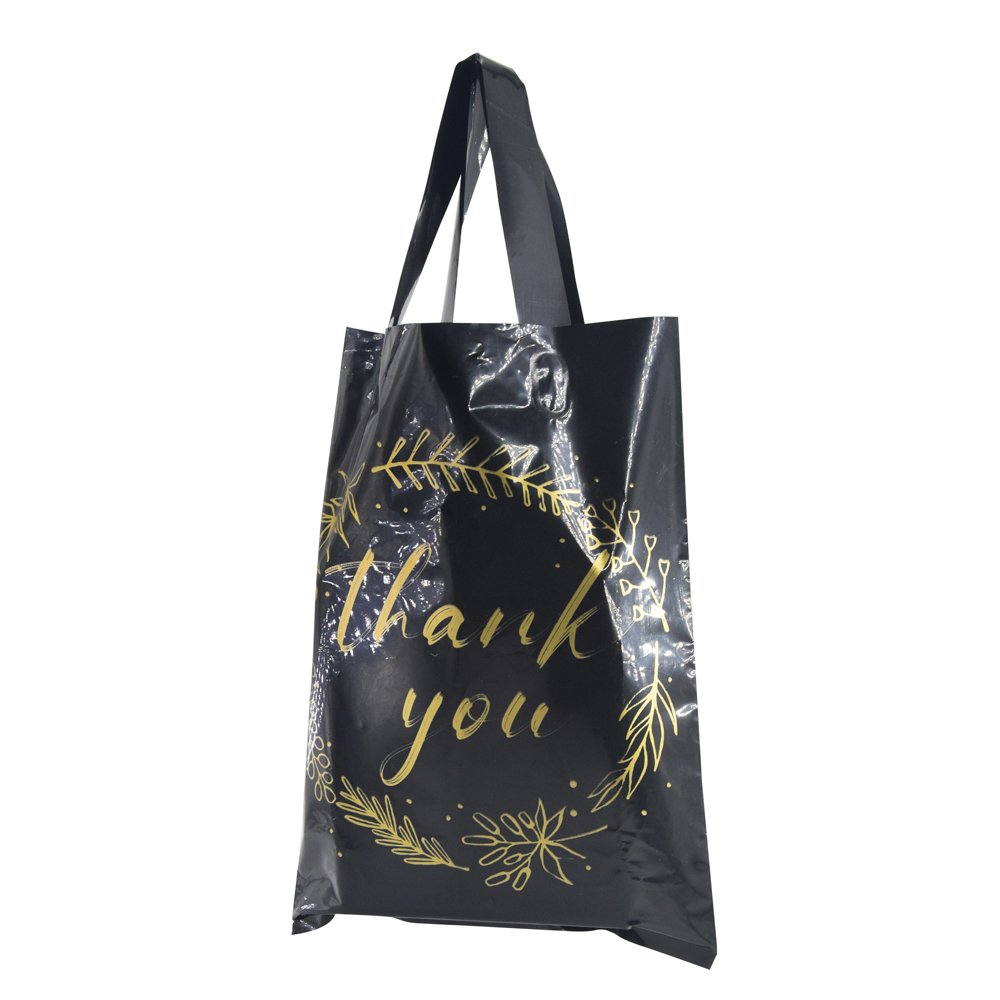Custom Logo Recyclable Retail Plastic Gift Shopping Packaging Thank You Bags For Boutique