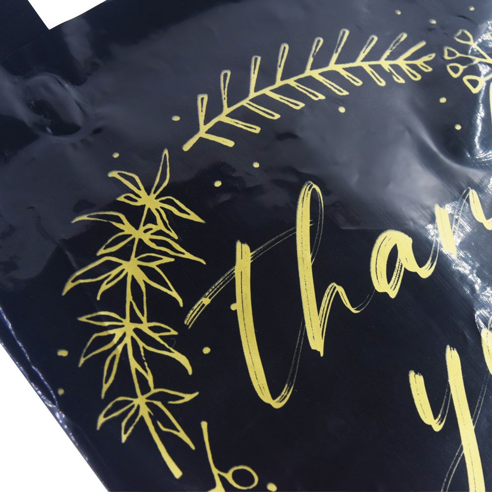 Custom Logo Recyclable Retail Plastic Gift Shopping Packaging Thank You Bags For Boutique