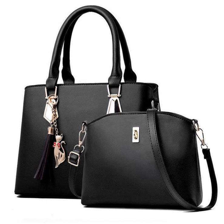 Set Women Sac a Main Femme De Luxe Fashion Bag Pack for Women Tassel Cat Pendant Bag BE0171