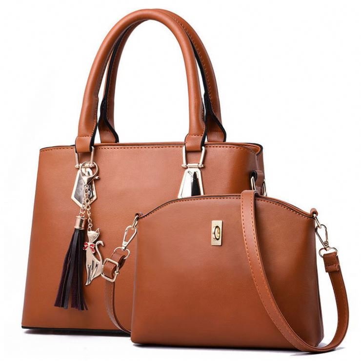 Set Women Sac a Main Femme De Luxe Fashion Bag Pack for Women Tassel Cat Pendant Bag BE0171