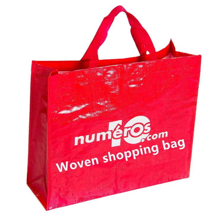 AZO Free Eco Friendly Tote Reusable Shopper Bopp Laminated Bag Custom Logo PP Woven packaging bags Shopping Eco