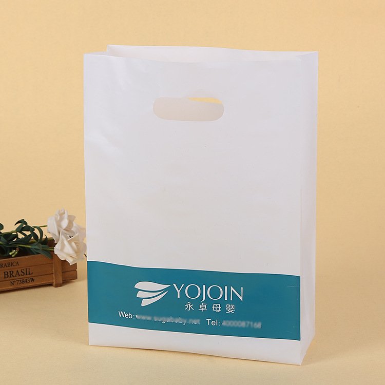 cheap custom heavy duty retail bolsas de plastico biodegradable die cut large packaging plastic shopping bags with own logo