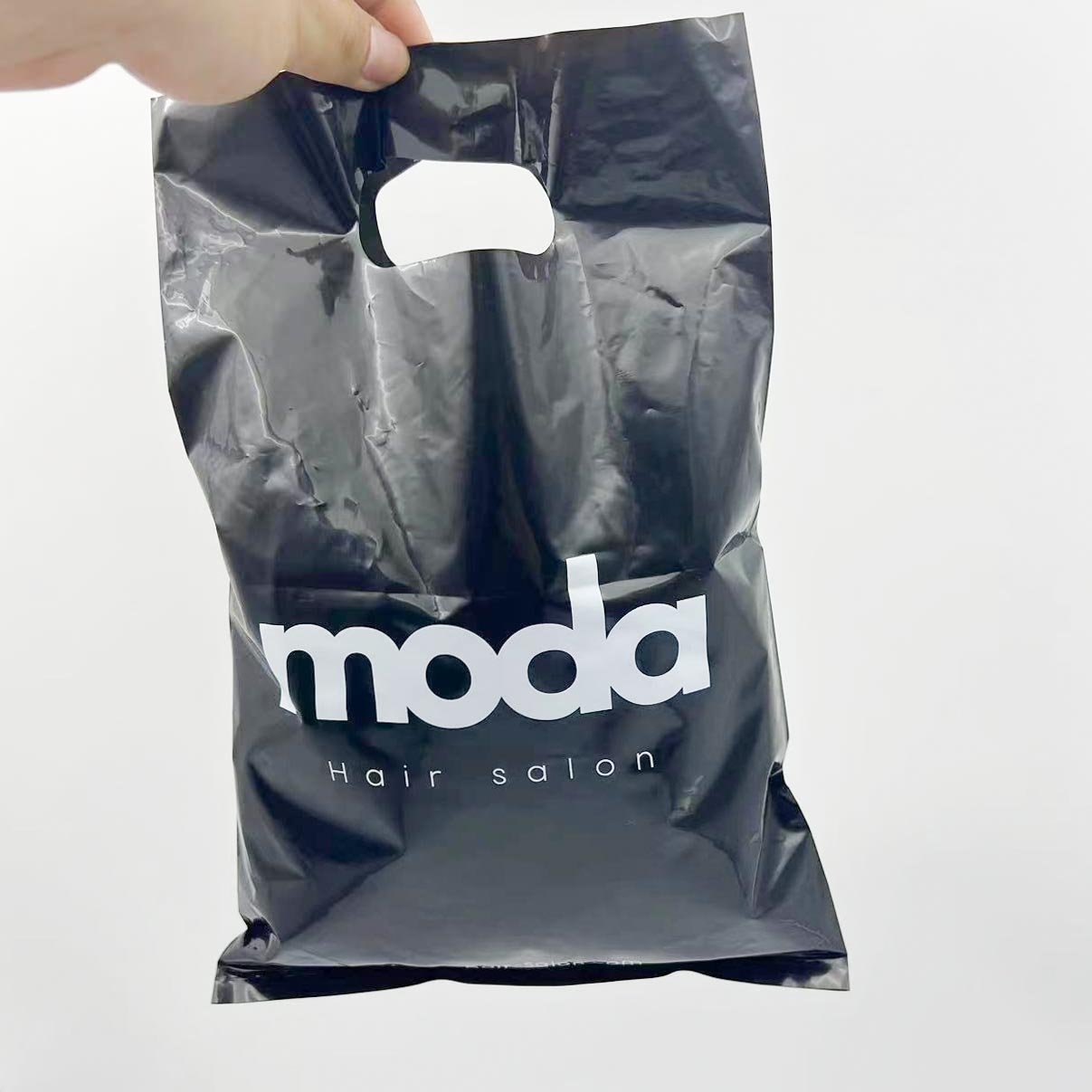 Wholesales Biodegradable Compostable Plastic Customised Shopping Bags Die Cut Handle Bags For Clothing