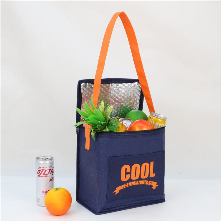 New Non woven Aluminium Foil Thermal Waterproof Customized Cooler Lunch Reusable Travel Picnic Cooler Bag