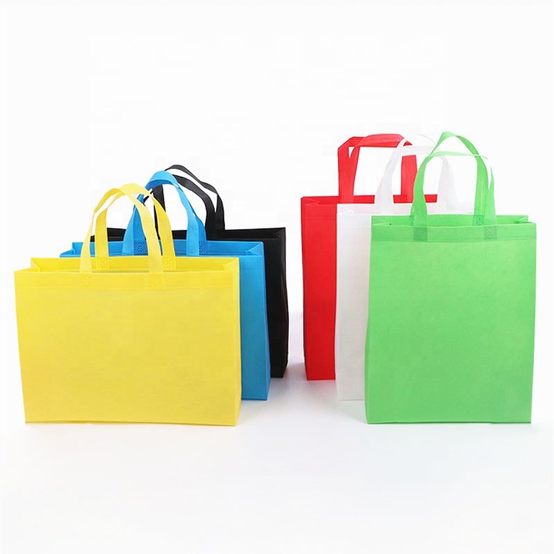 Ready stock PP Non woven Tote heat sealed TNT Nonwoven Ultrasonic hot pressing shopping bag