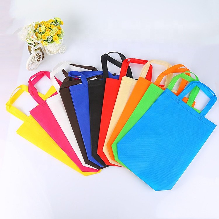 Ready stock PP Non woven Tote heat sealed TNT Nonwoven Ultrasonic hot pressing shopping bag