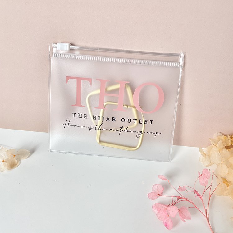 Custom Logo Square Zipper Lock PVC Tool Shopping Bags Jewelry Packaging Snap Storage Pouch For Jewelry