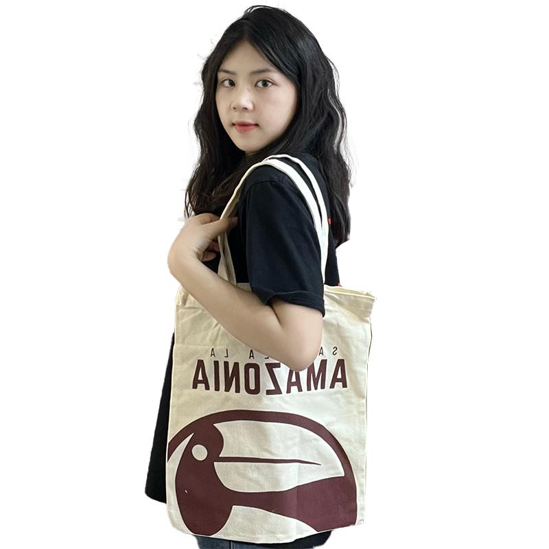 Fashion Design Eco Canvas Shopping Bag Reusable Large Size Shoulder Cotton Bag Canvas Shopping Tote Bag