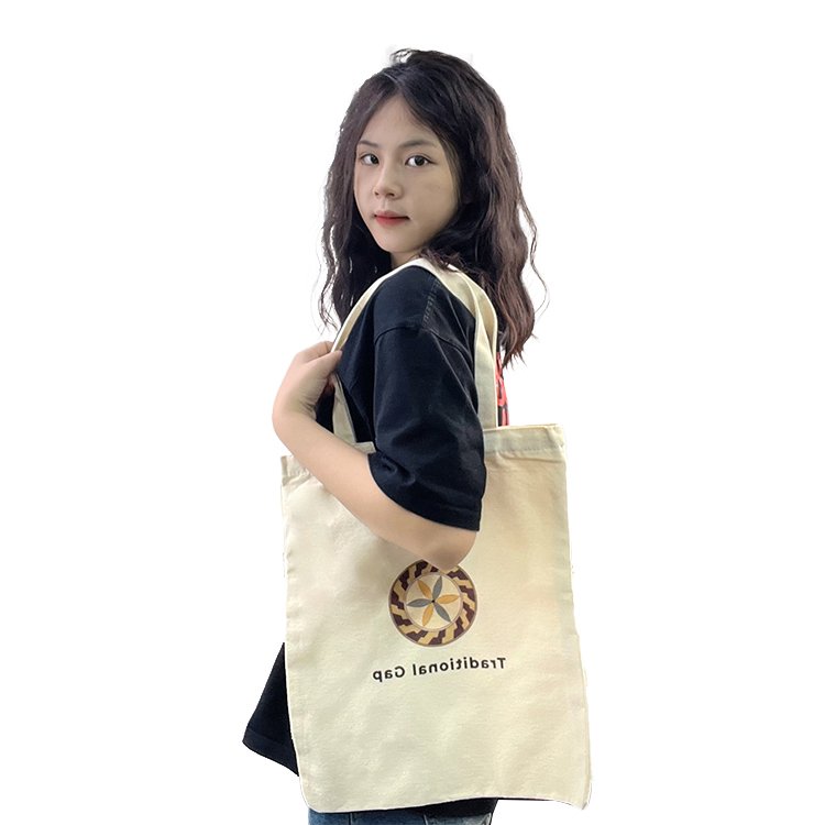 Fashion Design Eco Canvas Shopping Bag Reusable Large Size Shoulder Cotton Bag Canvas Shopping Tote Bag