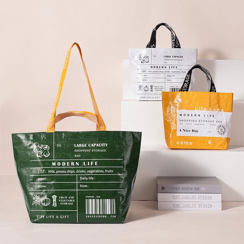 Manufacture in Vietnam PP Laminated Non Woven Fabric Tote Shopping Bag tote bag non woven Customized Logo laminated shopping bag