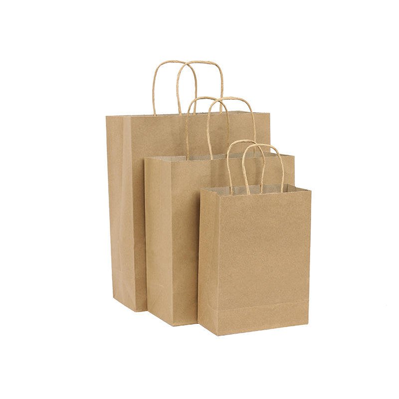 China Factory Custom Logo sac cadeau Kraft Shopping Bag Recycled Brown Kraft Paper Bag For Business Clothing