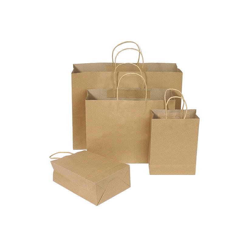 China Factory Custom Logo sac cadeau Kraft Shopping Bag Recycled Brown Kraft Paper Bag For Business Clothing