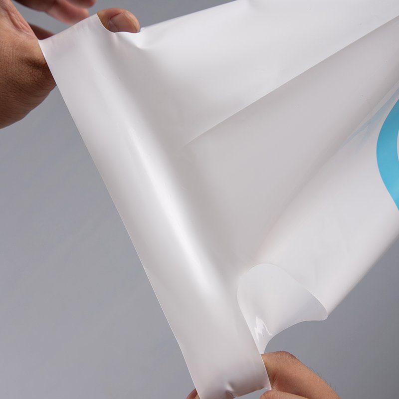 Eco Friendly Custom Logo Printing Garment Packaging Patch Handle Die Cut Plastic Shopping Bag