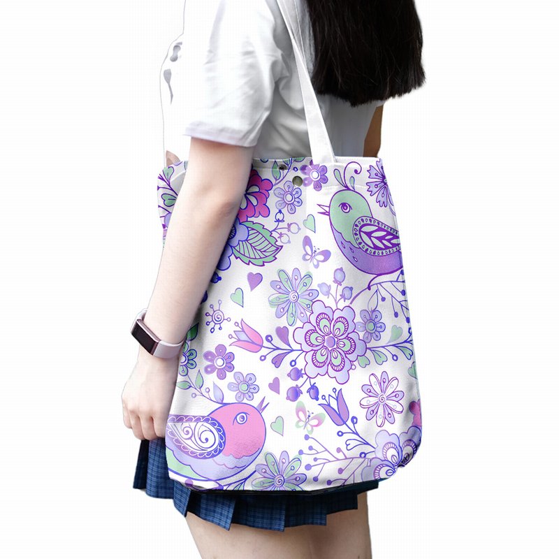 Custom Beach Women Foldable tote bag Full Color Printing Canvas Tote Bag Reusable wholesale shopping bag