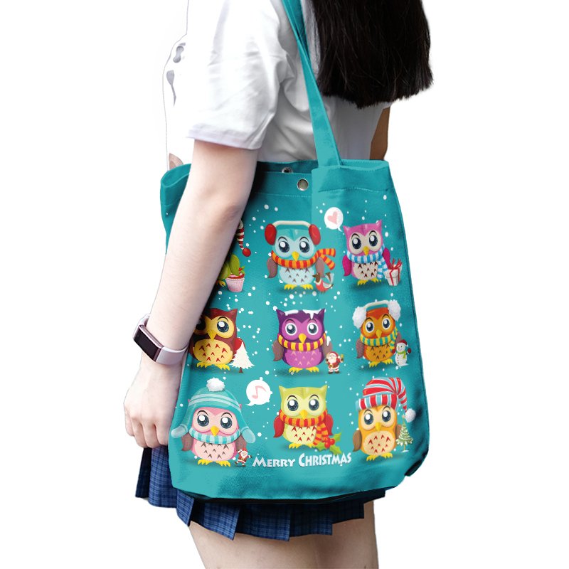 Custom Beach Women Foldable tote bag Full Color Printing Canvas Tote Bag Reusable wholesale shopping bag