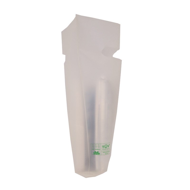 100% Biodegradable Custom Compostable die cut Plastic Shopping Bags carrier bag