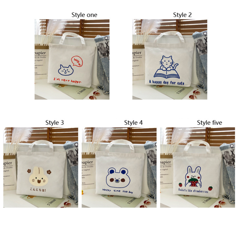 Custom Large Capacity Cotton Canvas Tote Bag Fashionable Reusable Shopping Bag with Letter Pattern and Eco-Friendly Custom Logo