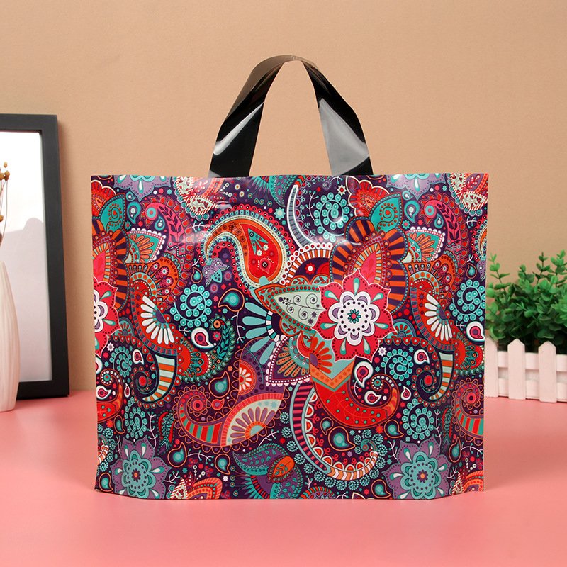 Wholesale Thank You Packaging Bags LDPE Die Cut Tote Bags Custom Biodegradable Clothing Jewelry Gift Shopping Bags With Logo