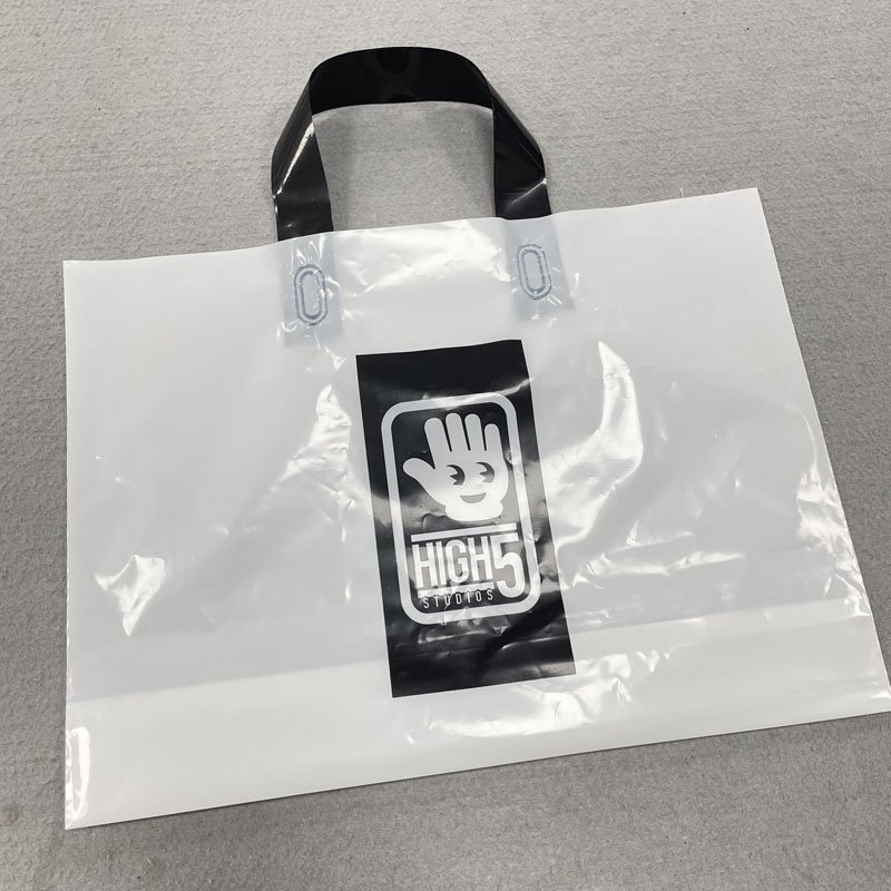 Eco-Friendly Custom Plastic Shopping Packaging Bags With Handle, Wholesale Recyclable LDPE Custom Printed Plastic Shopping Bags