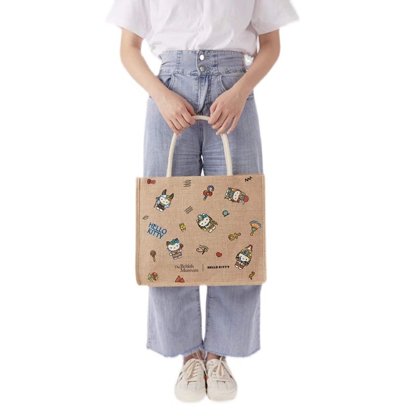 Wholesale Custom Printing Logo Natural Gunny Eco Friendly Jute Tote Bag Recycle Foldable Jute Shopping Bag