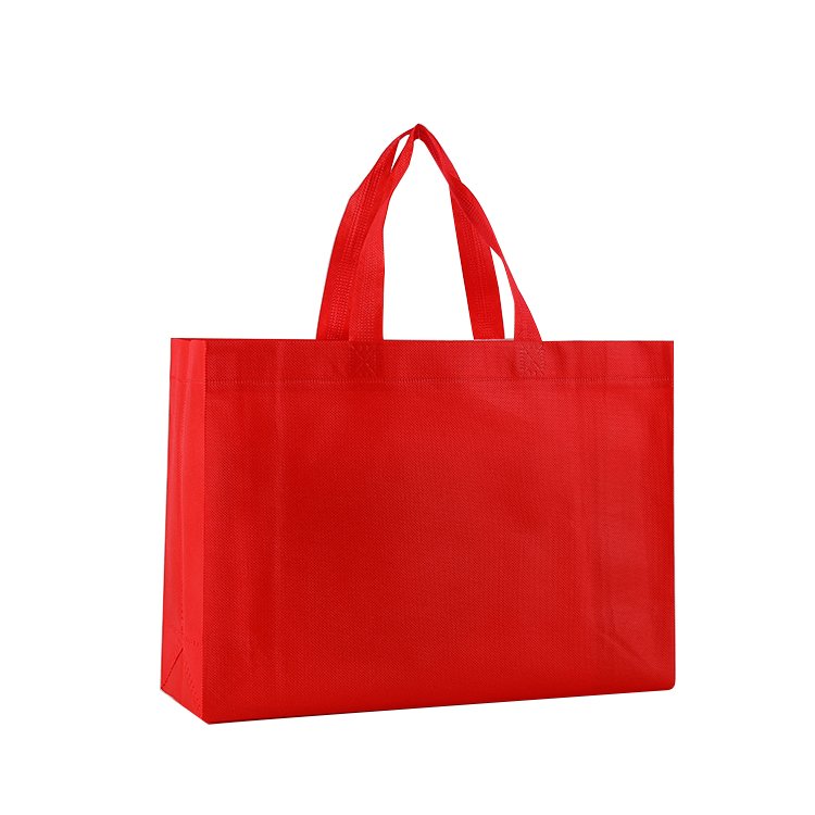 Stock Promotional Colored Custom Plaid Eco Reusable Tote Ultrasonic Non Woven Shopping Bag