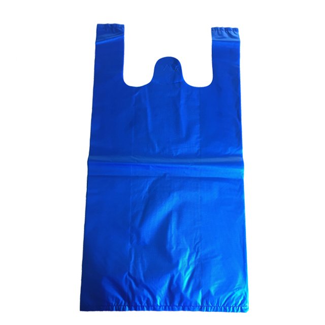 Custom logo thick packaging bolsa de plastico hdpe ldpe plastic reusable t-shirt food shopping bag supermarket vest take out bag