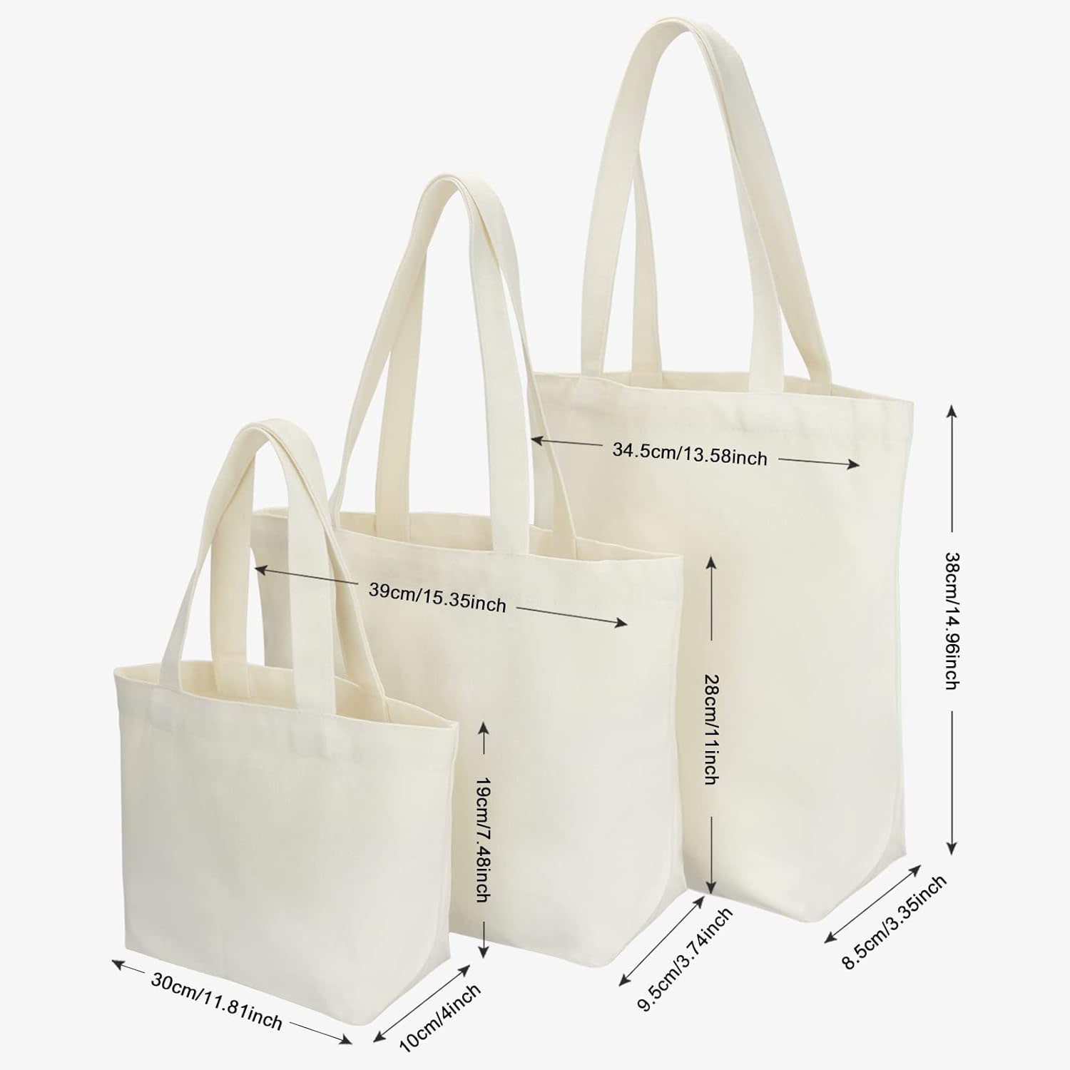Custom Printed Logo Bulk Tote Bag 15' X 16' Large Reusable Grocery Shopping Bags For Gift Goody Convention Trade Show