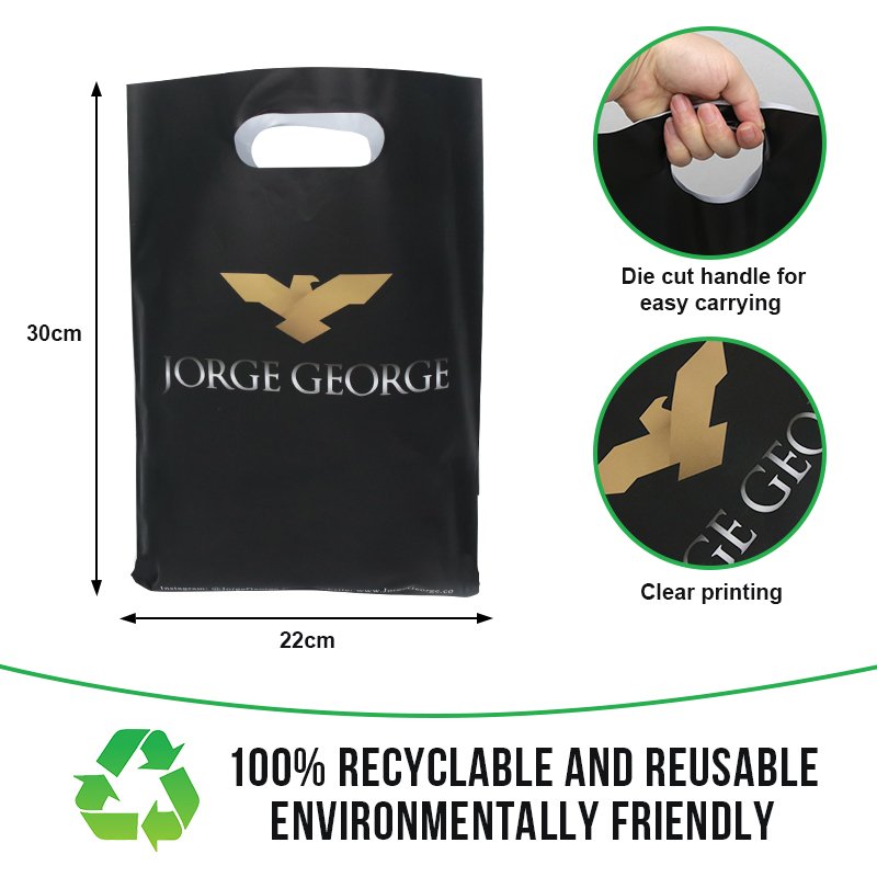 Wholesale Competitive Price Plastic Packaging Plastic Bag Shopping Bag With Custom Logo Die Cut Handle Carry Bags
