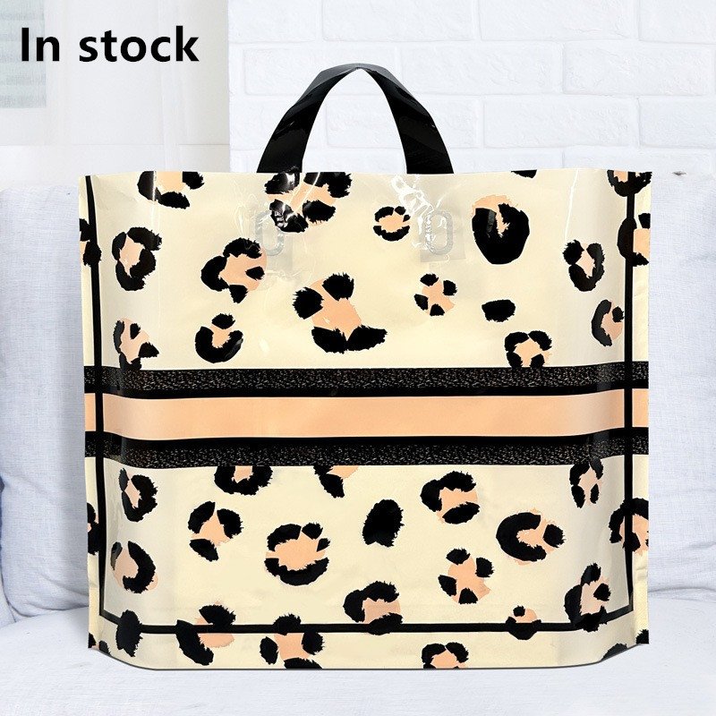 HDPE Bag Custom Retail Shopping Plastic Bag plastic shopping bag Thank You For Boutique Gift Suit Packaging with Handle