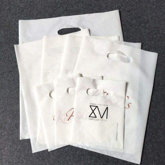 Personalized Custom Plastic Shopping Bags with Die Cut Handle Durable LDPE/HDPEP Plastic Bags for Business