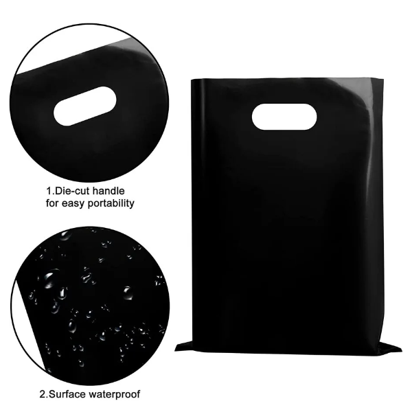 Personalized Custom Plastic Shopping Bags with Die Cut Handle Durable LDPE/HDPEP Plastic Bags for Business