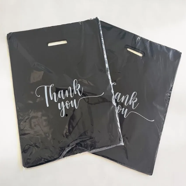 Personalized Custom Plastic Shopping Bags with Die Cut Handle Durable LDPE/HDPEP Plastic Bags for Business