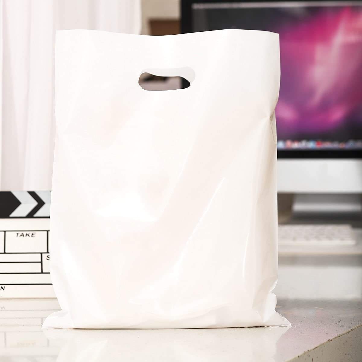 Personalized Custom Plastic Shopping Bags with Die Cut Handle Durable LDPE/HDPEP Plastic Bags for Business