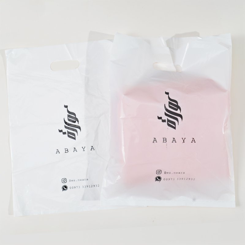 print die cut 30cm x 40cm plastic shopping bags with handle pe gift bag plastic retail branded plastic carrier bags with logos