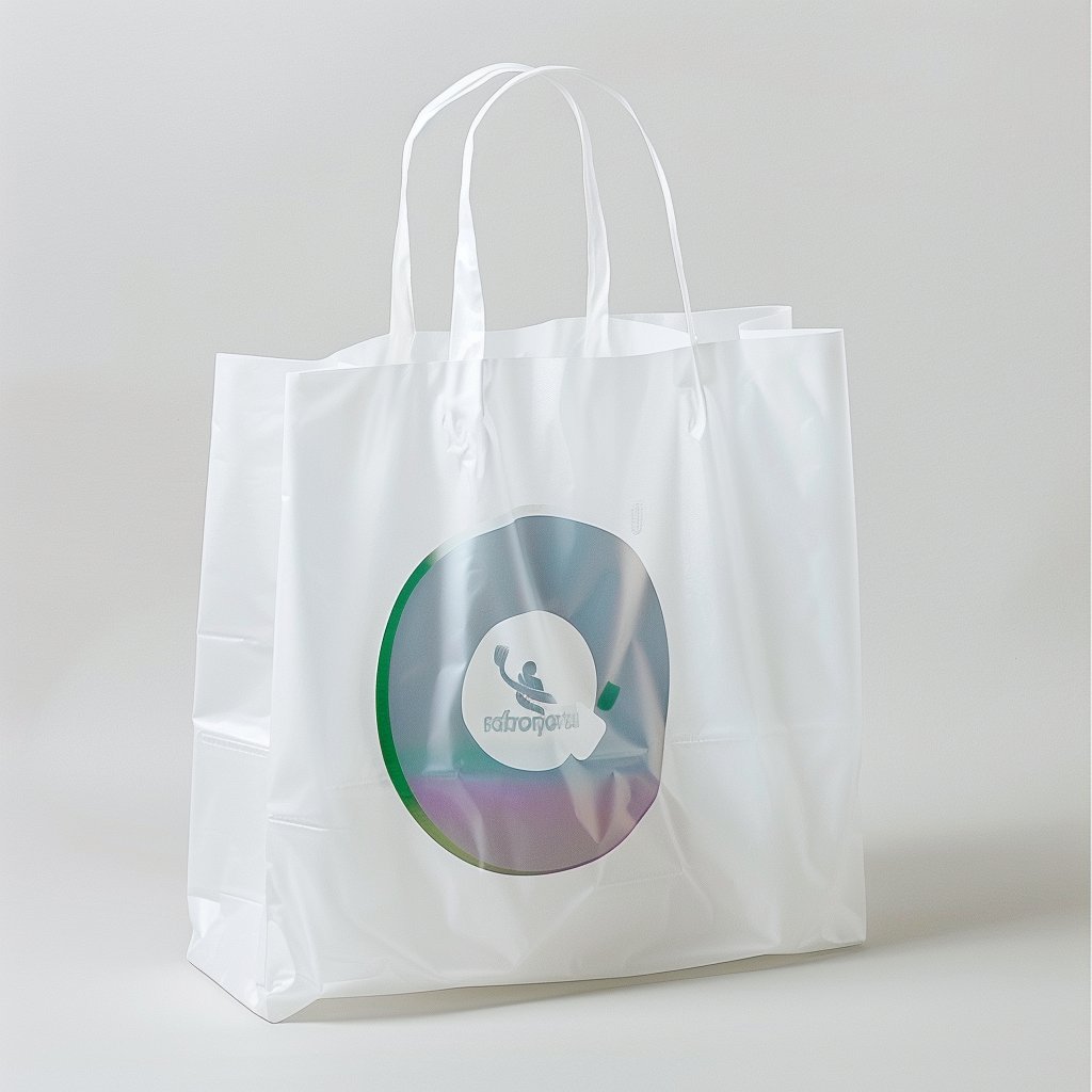White Printing Hdpe Soft Loop Handle Custom Biodegradable Bag Shopping Bag Plastic Degradable Plastic Bag