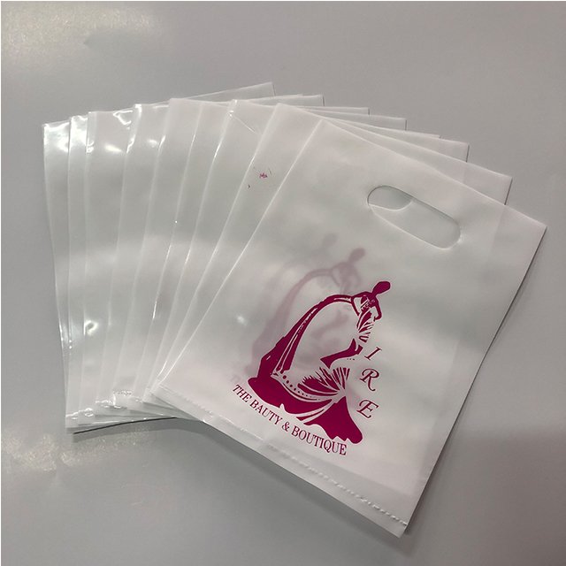 Bio degradable die cut large plastic bags with own logo Custom printing heavy duty retail shopping
