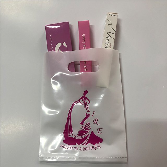 Bio degradable die cut large plastic bags with own logo Custom printing heavy duty retail shopping
