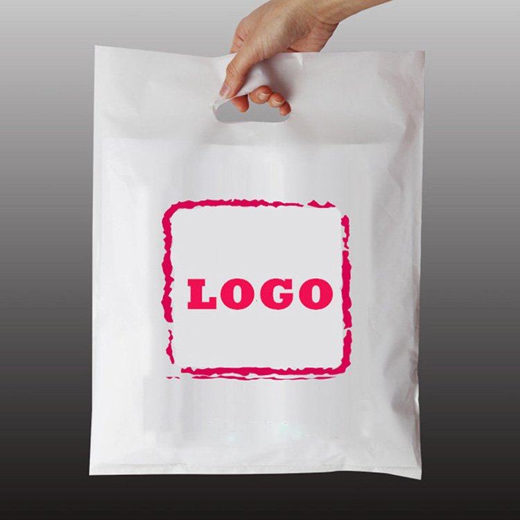 Bio degradable die cut large plastic bags with own logo Custom printing heavy duty retail shopping