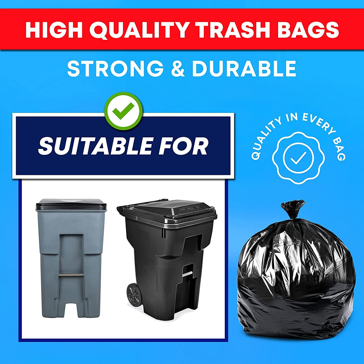 High Quality Shrink Bag Bathroom Trash Can Bin Liners Small Pe Plastic Bags with Drawstring Sealing Handle for Grocery Shopping