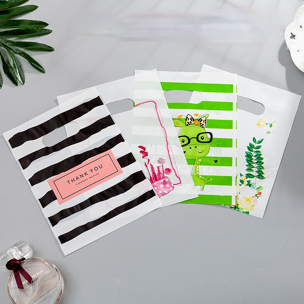High quality customized reusable eco-friendly LDPE vest bags cut t shirt plastic bags for shopping