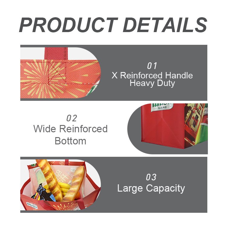 Eco Laminated Printed Non-woven Fabric Carry Tote Shopping Bag With Logo