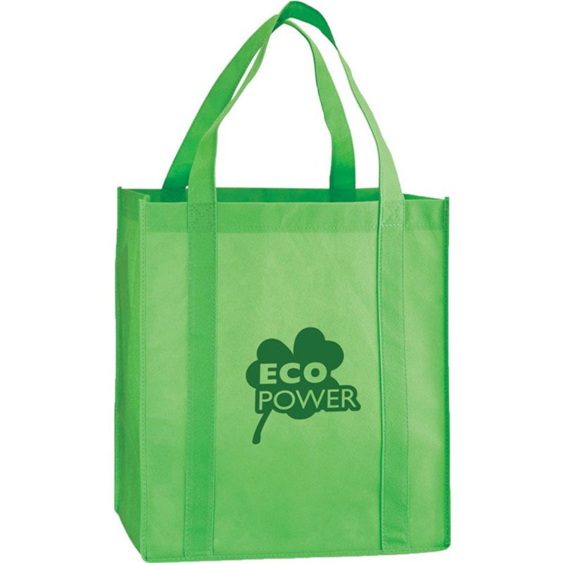 Heavy Duty Grocery Tote bags With Reinforced Long Handles To The Bottom shopping Pp Non Woven With Pocket Custom Logo Print
