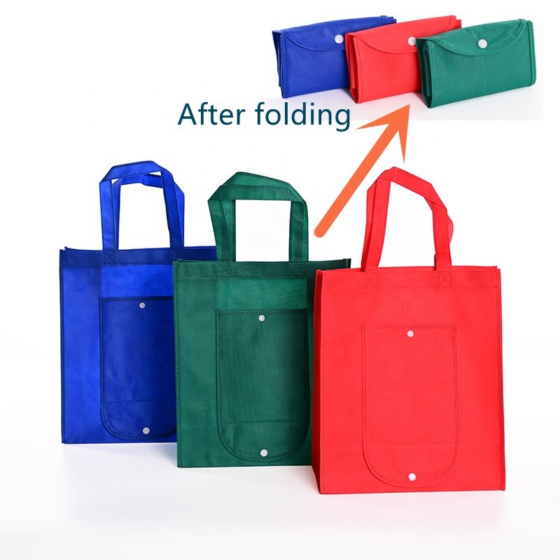 Wholesale Custom Folding Shopper bags pp non woven Reusable shopping bag Foldable