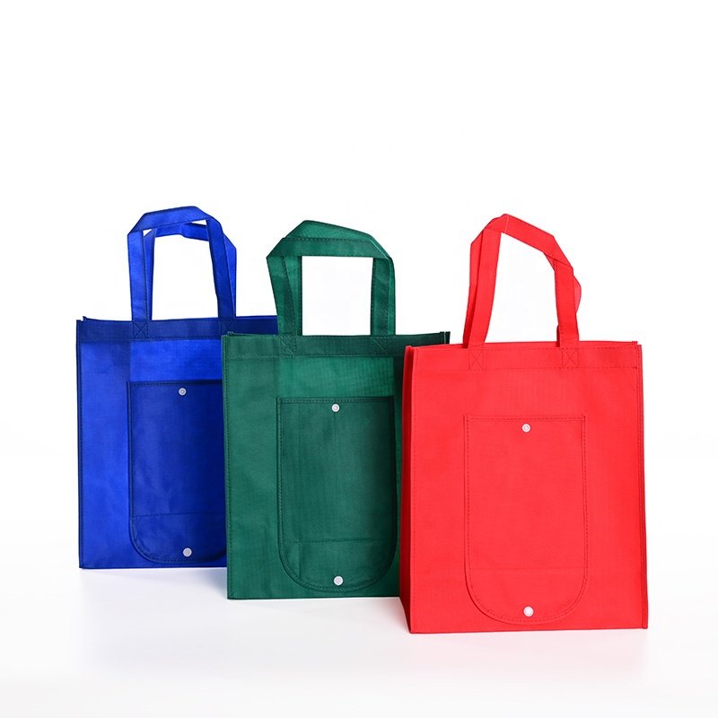 Wholesale Custom Folding Shopper bags pp non woven Reusable shopping bag Foldable